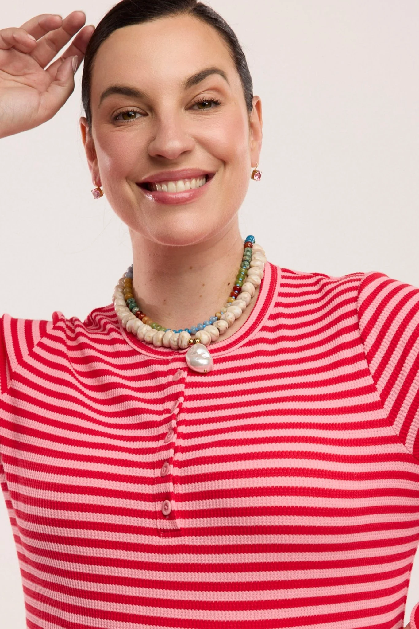 Traveller Waffle Henley Top - Image 6